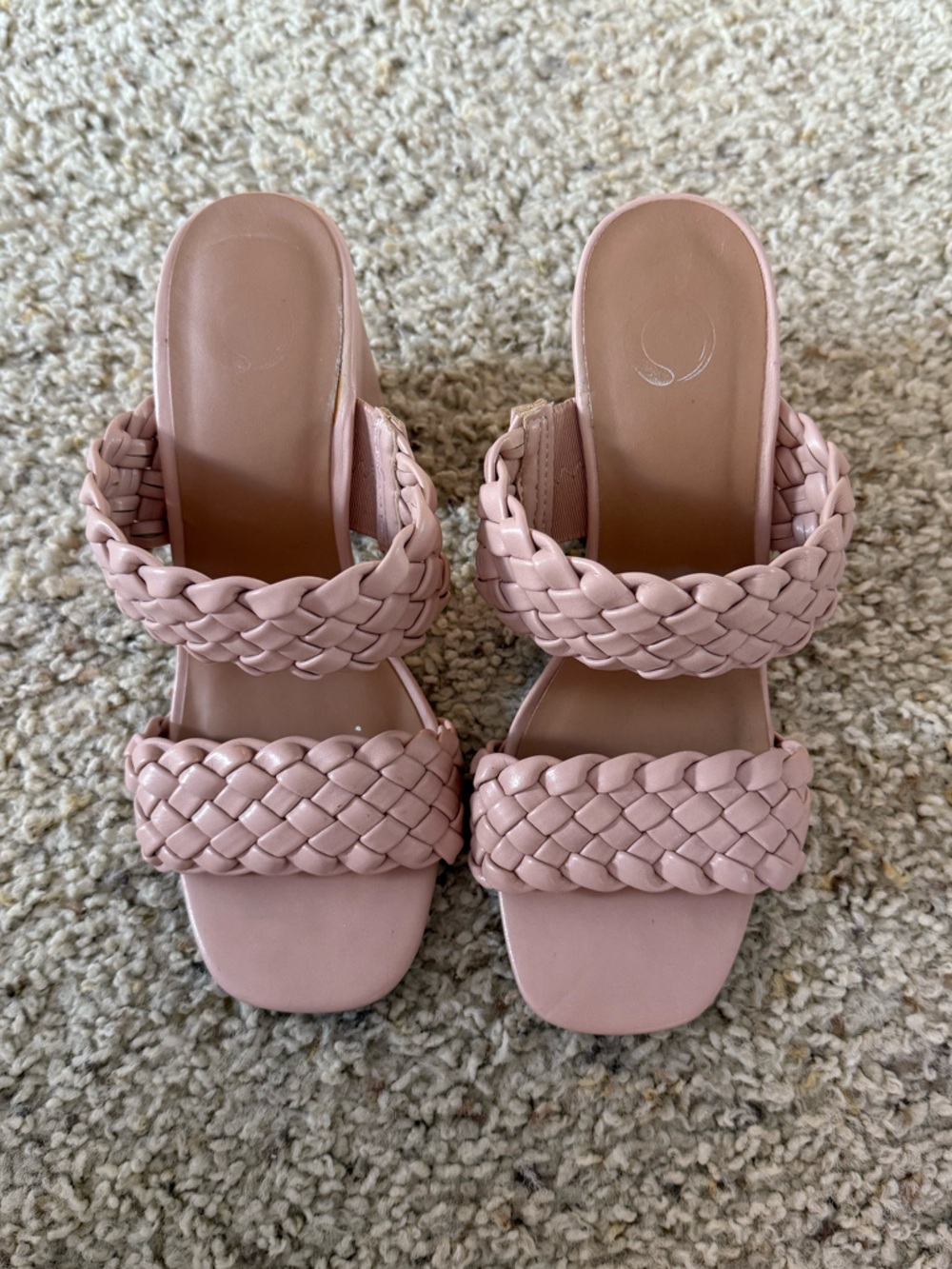 Source Unknown Braided Double-Strap Slide Sandals - Light Pink